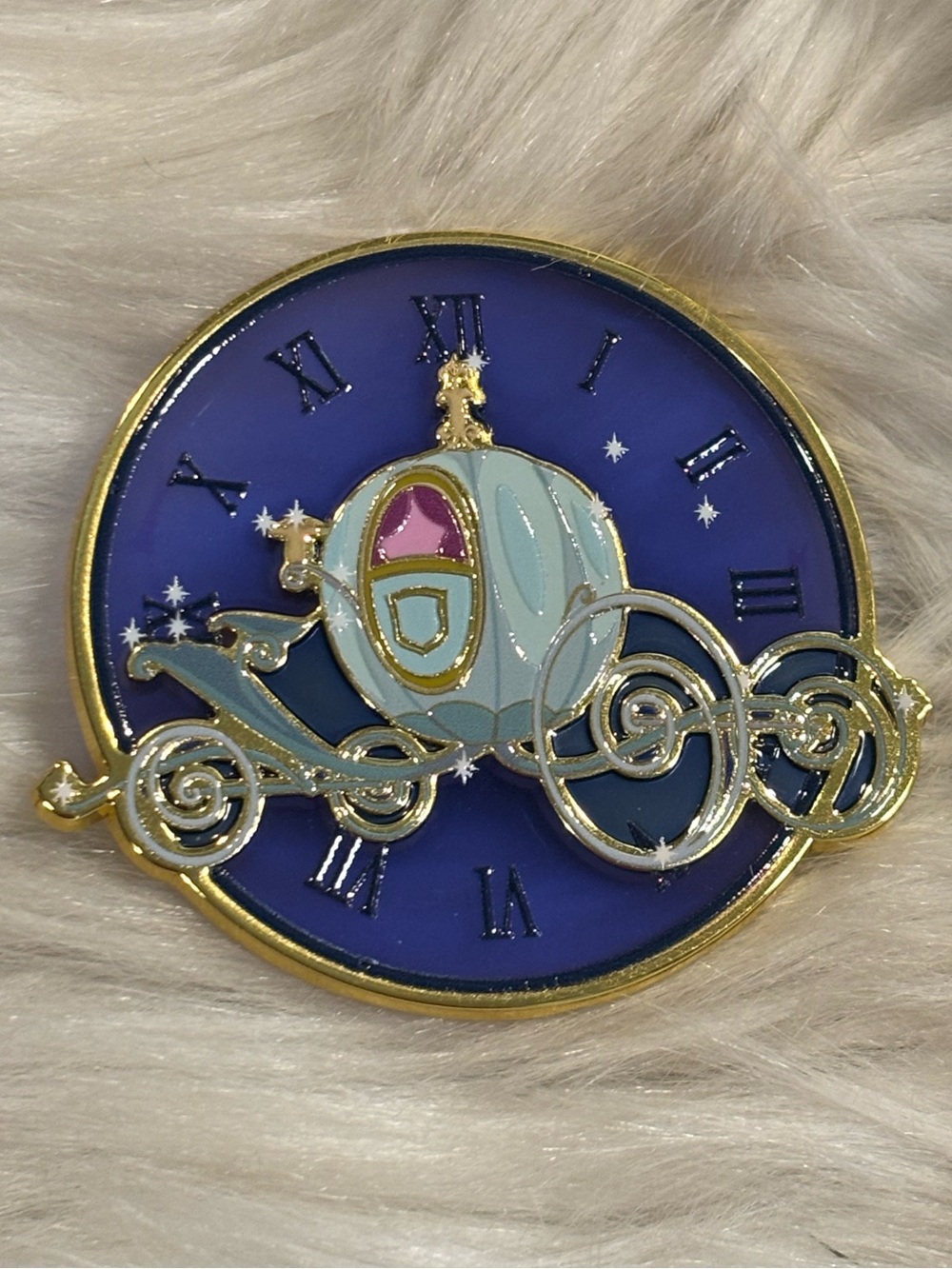 Cinderella Carriage Coach Clock Layered Enamel Pin Box Lunch Disney Pin
